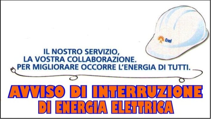 Avviso di interruzione di energia elettrica