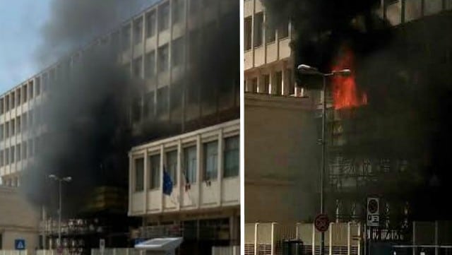 Fuoco e fiamme il primo giorno da Presidente del Tribunale