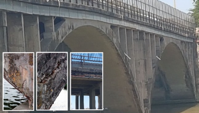 Castel Volturno: dalle foto il ponte non gode di buona salute