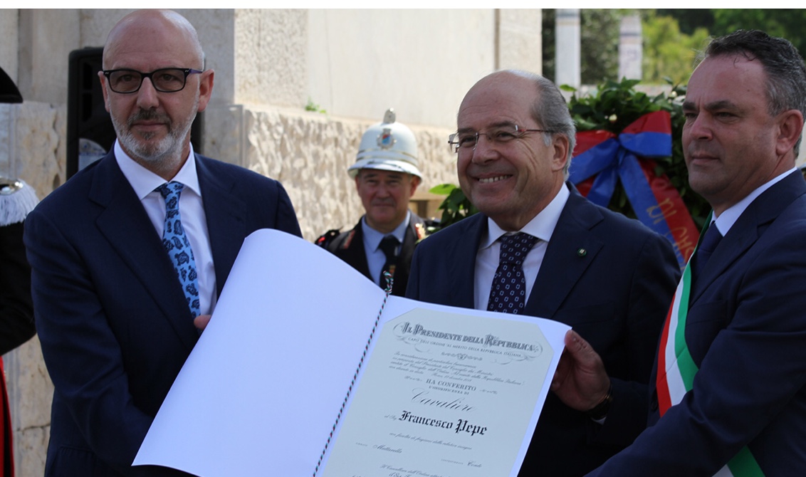 Franco Pepe nominato Cavaliere dell’Ordine al Merito della Repubblica Italiana