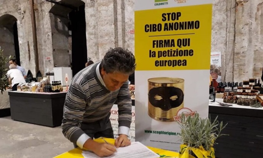 Campania: Anche Coldiretti Caserta scende in piazza per dire “Stop Cibo Anonimo”