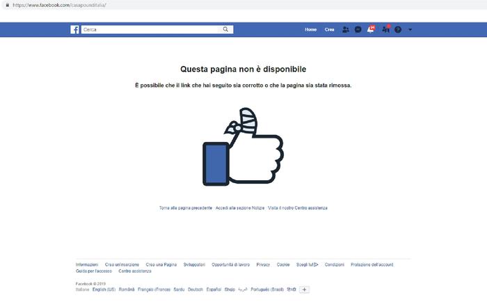 CasaPound e Forza nuova, cancellate le pagine su Facebook e Instagram