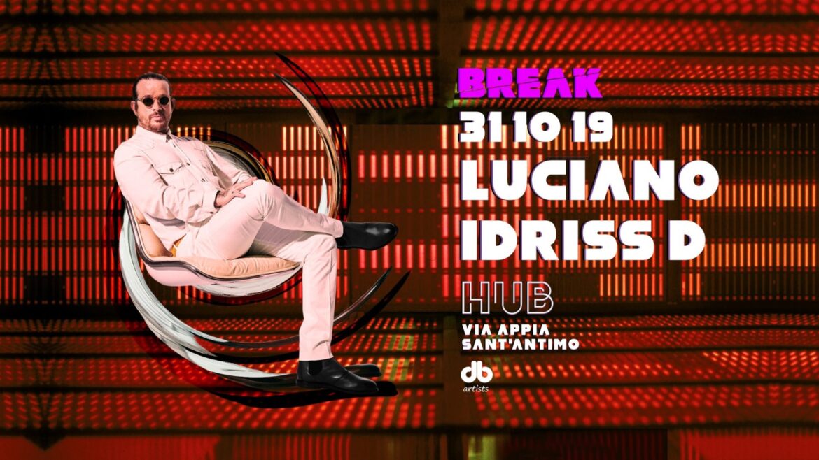 Luciano, live del dj e producer internazionale all’HUB Club per il party Break
