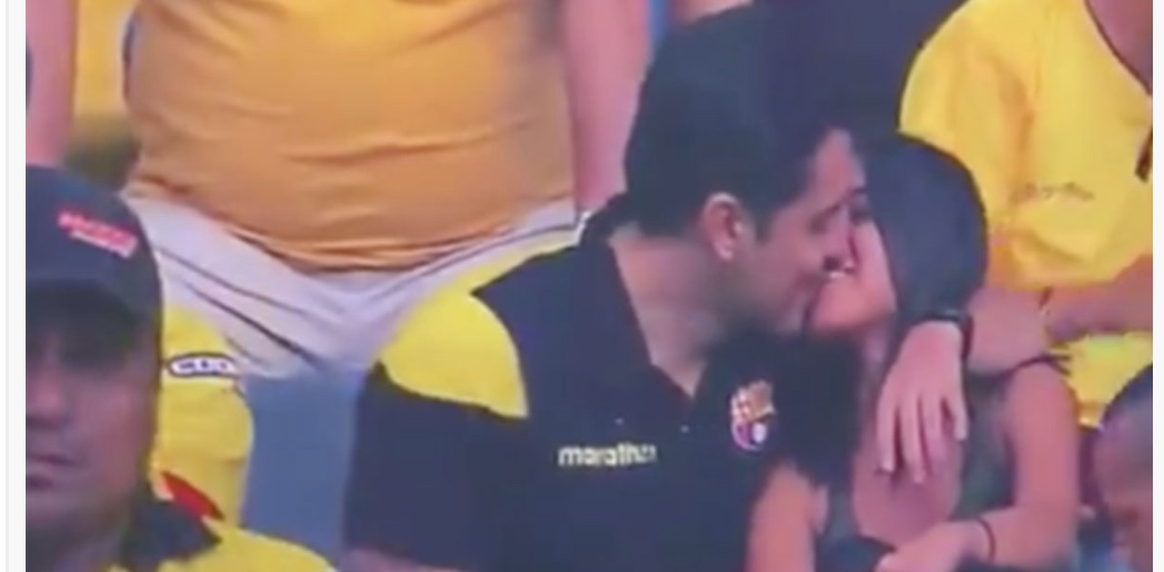 Tradisce la moglie allo stadio, scoperto dalla televisione. Il video è virale