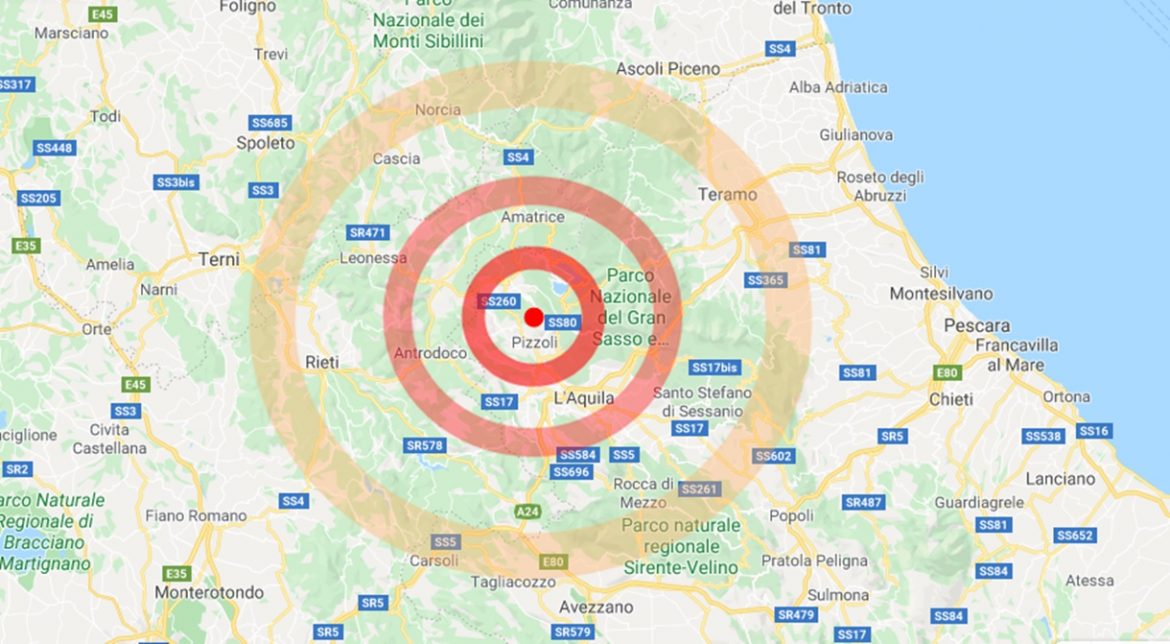 Ore 22:58 -Scossa di terremoto magnitudo 3.5 in Abruzzo