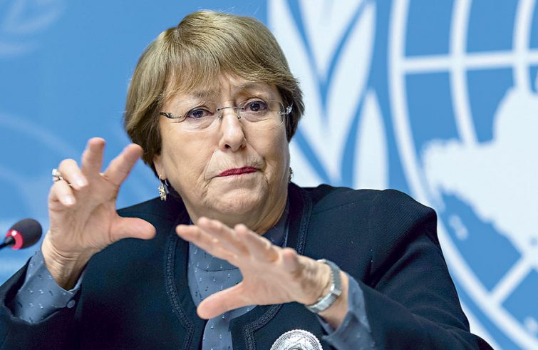 Michelle Bachelet ha ammonito i paesi a rispettare lo stato di diritto, al fine di evitare una “catastrofe” per i diritti umani.