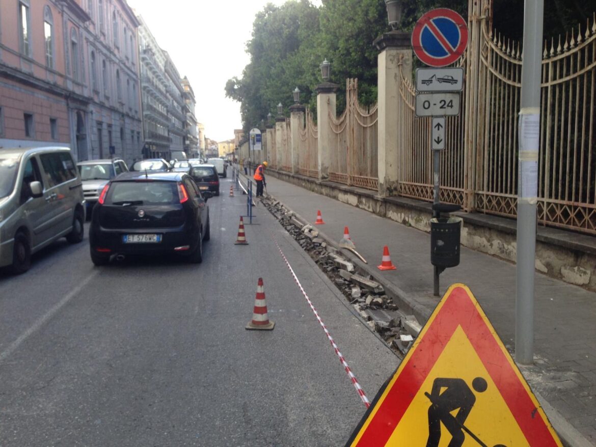 CORSO GIANNONE, VIA AI LAVORI DELLA PISTA CICLABILE