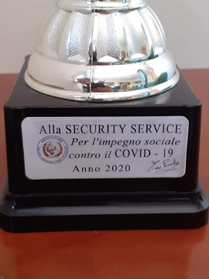 Premio Internazionale di Pomigliano  D’Arco: conferita la Coppa al Merito per l’ impegno sociale contro il covid-19 all’Istituto di Vigilanza privata Security Service