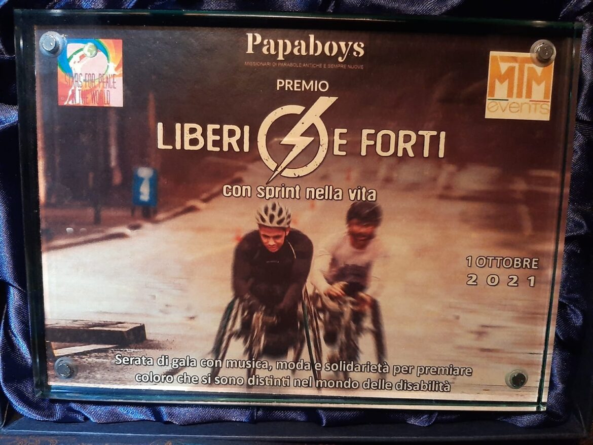 Premio “LIBERI E FORTI con sprint nella vita”: svoltasi la 1° edizione 2021.