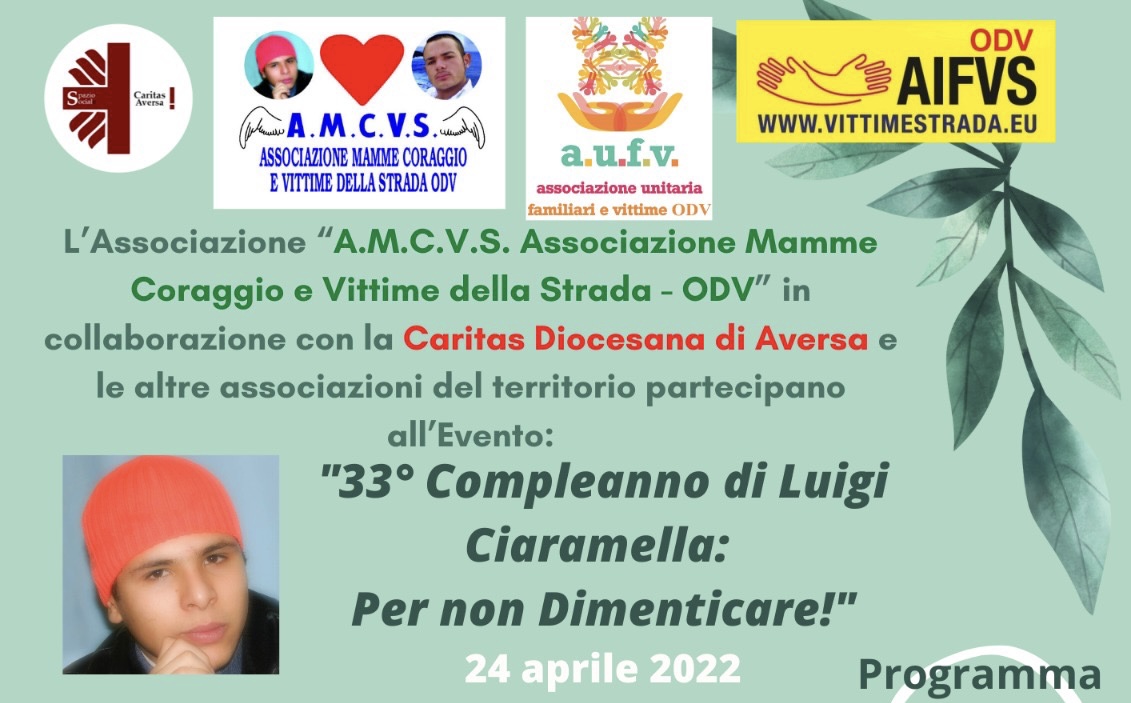 Elena Ronzullo, presidente AMCVS ODV: «L’8 aprile mio figlio Luigi avrebbe festeggiato 33 anni»