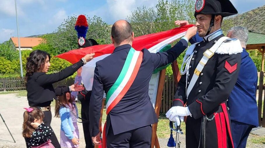 In memoria del vice brigadiere Reali il parco giochi di BELLONA