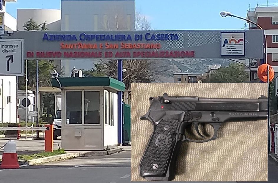 Si ricovera all’aorn porta con se il pigiama e una pistola