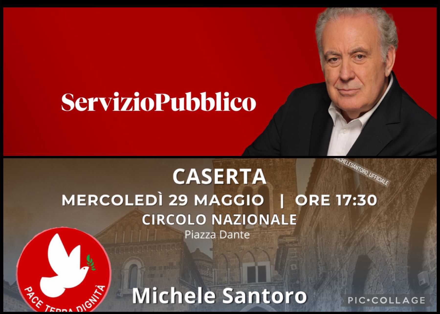 A Caserta arriva il giornalista Michele Santoro