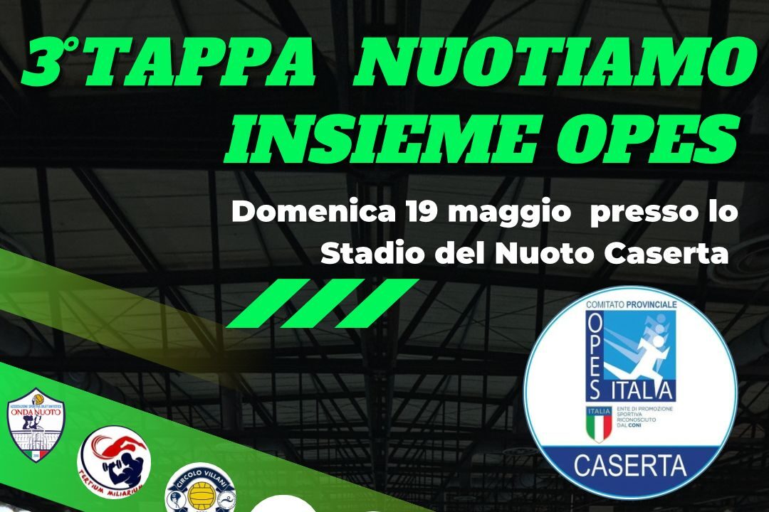 Nuotiamo insieme, tappa n. 3 allo Stadio del Nuoto di Caserta
